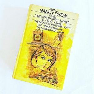 SOLD Vtg Nancy Drew Book Hidden Staircase Bungalow Mystery Secret Of Old Clock